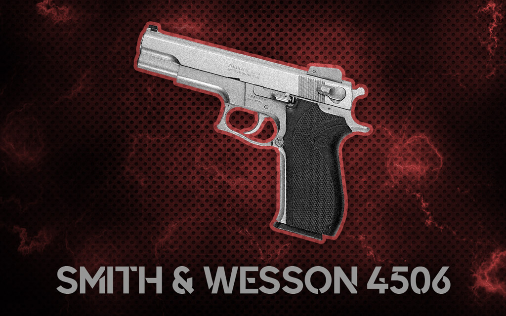 Smith & Wesson 4506 handgun a photo of Smith & Wesson 4506 handgun