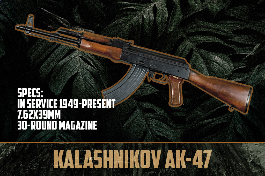 kalashnikov ak-47 rifle vietnam war weapons photo of kalashnikov ak-47 rifle vietnam war weapons