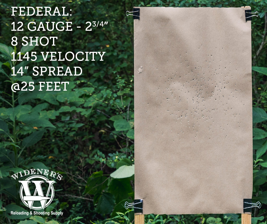 federal 12 gauge 8 shot shotgun ammo photo of 12 gauge shotgun target