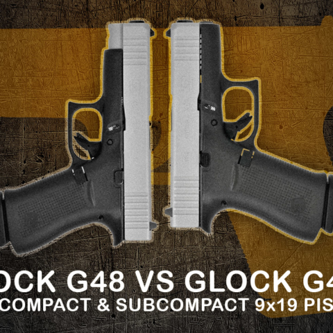 photo of glock g48 and g43X pistols