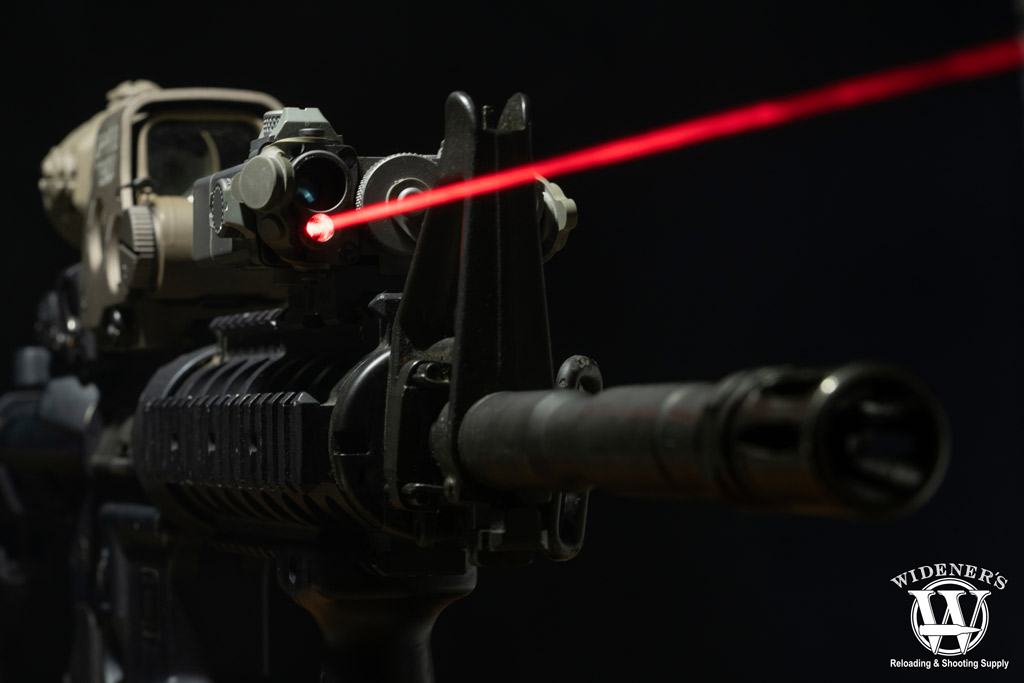 rifle with laser attachment a photo of a rifle with laser attachment