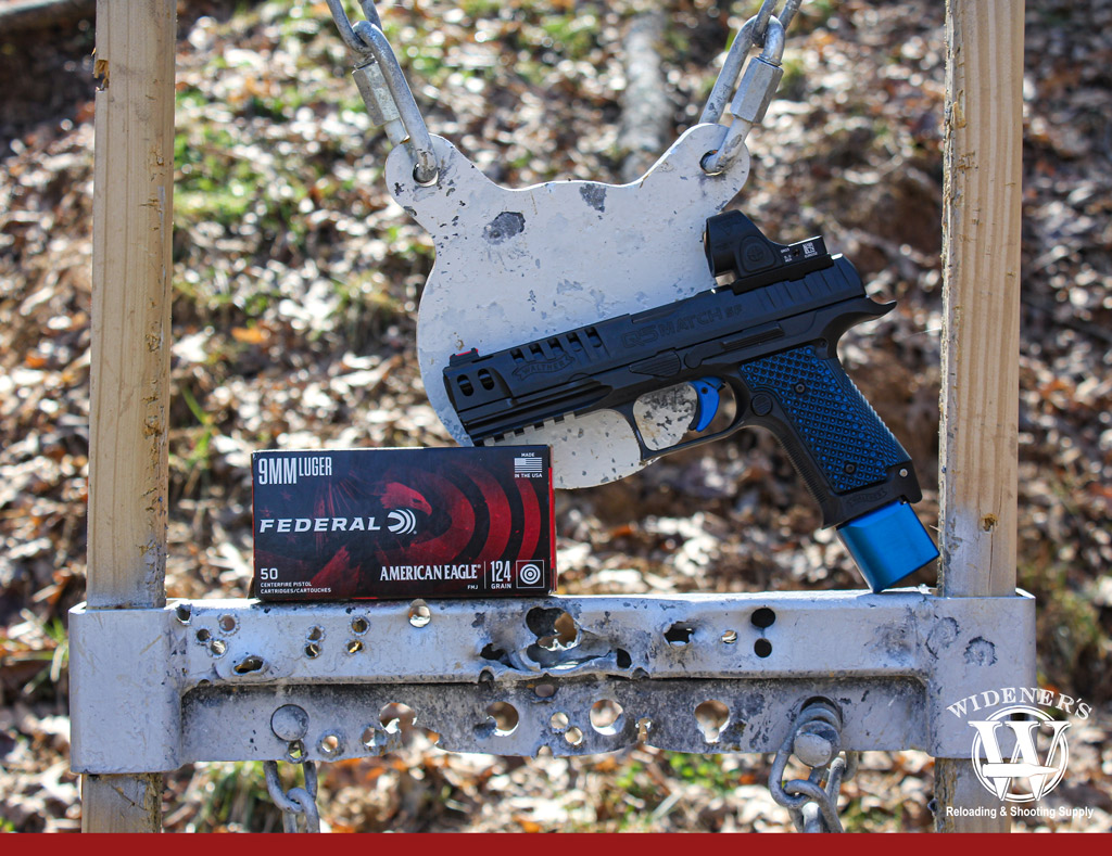 a photo of a box of federal 9mm ammo and a walther Q5 handgun
