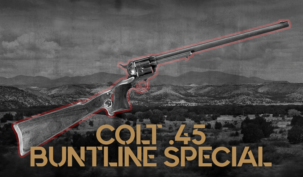 Colt 45 Single Action Army Buntline Special a photo of the Colt 45 Single Action Army Buntline Special