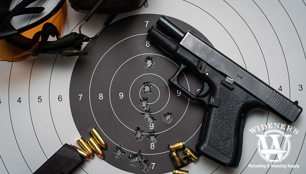 glock handgun and paper target a photo os a glock handgun and paper target