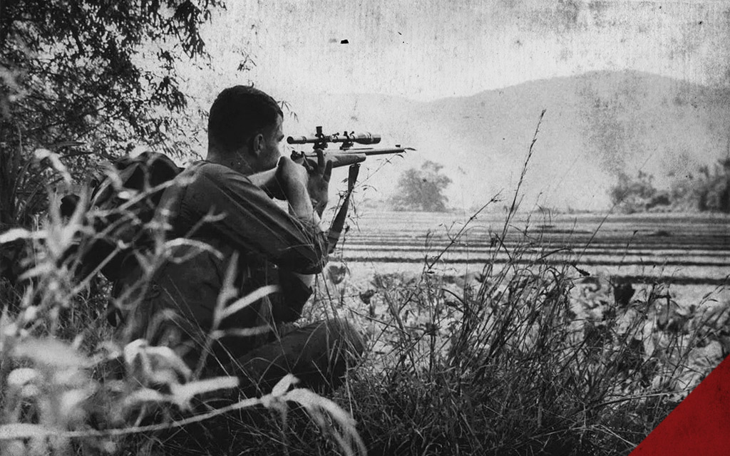 a marine sniper in vietnam a historic photo of a marine sniper in vietnam