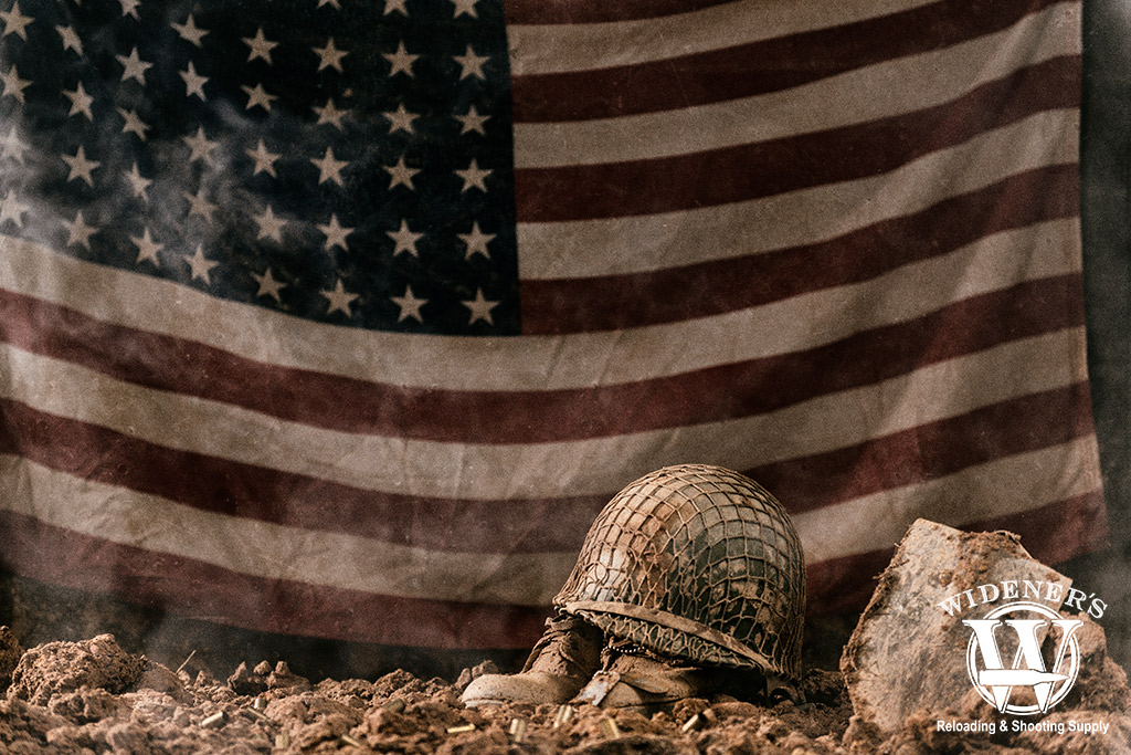 military helmet in front of a US flag a photo of a wwii military helmet in front of a US flag