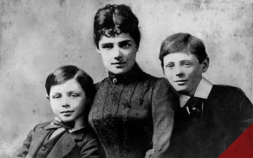 a historical photo of the Churchill family