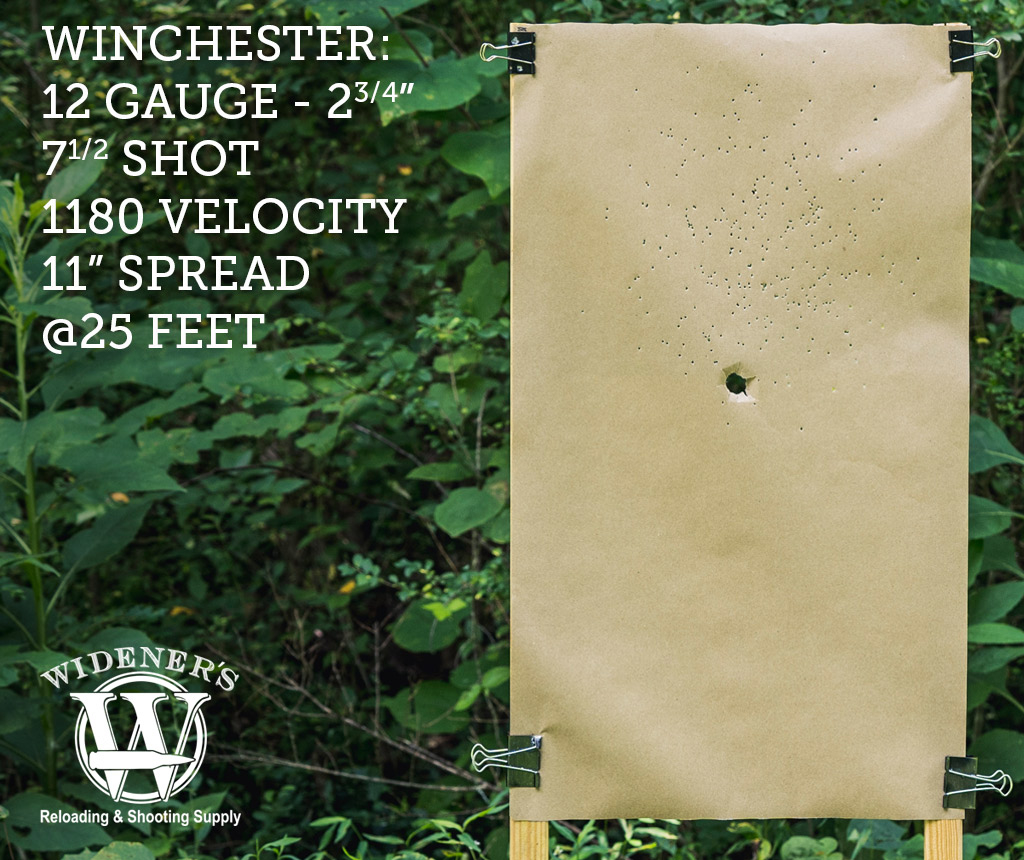 winchester 12 gauge 7.5 shot shotgun ammo photo of 12 gauge shotgun target shot with winchester ammunition