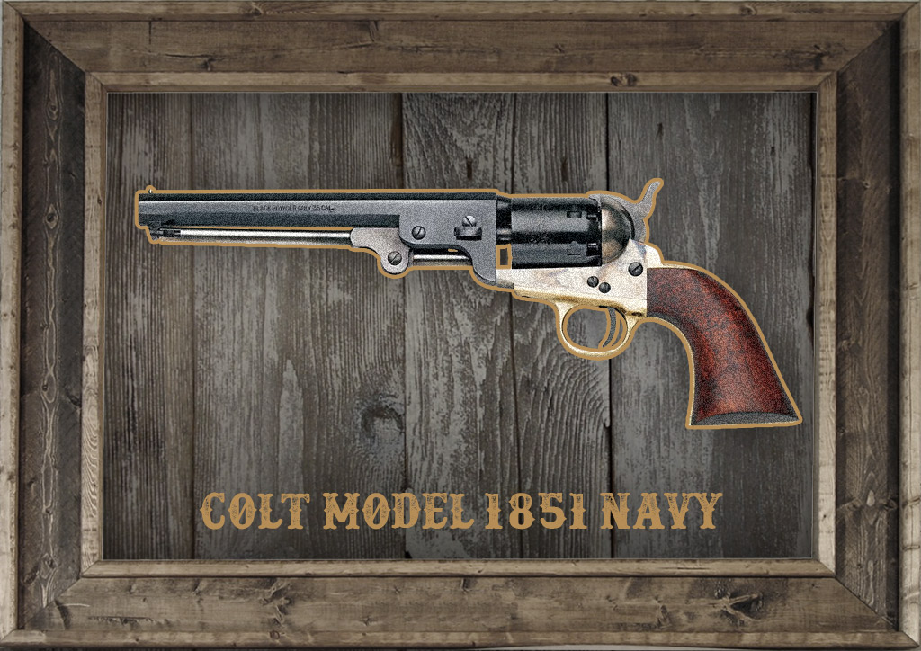 Colt Model 1851 Navy revolver a photo of the Colt Model 1851 Navy revolver