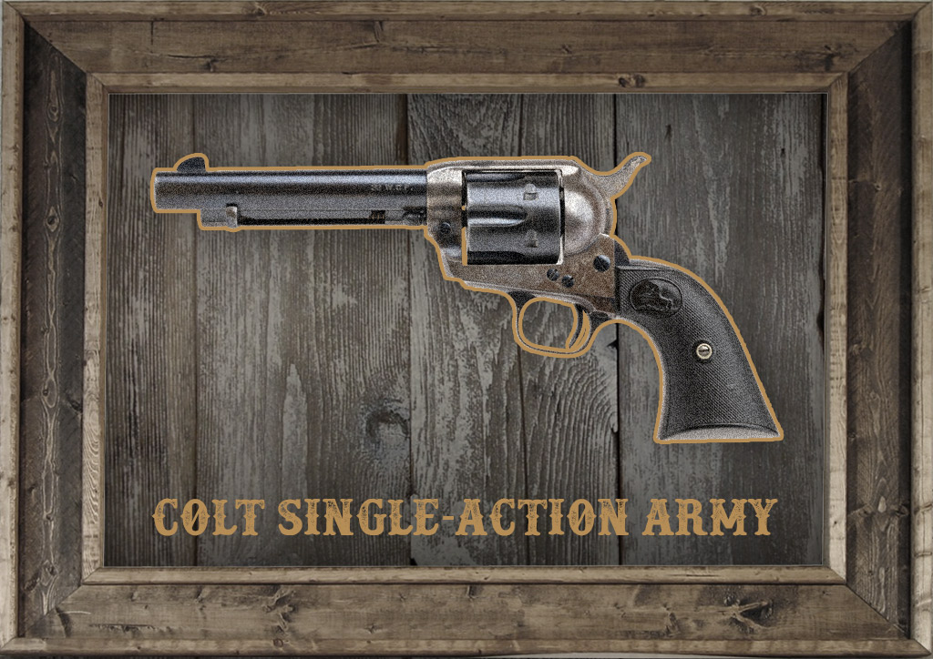 Colt Single-Action Army revolver a photo of Wild West Guns Colt Single-Action Army revolver