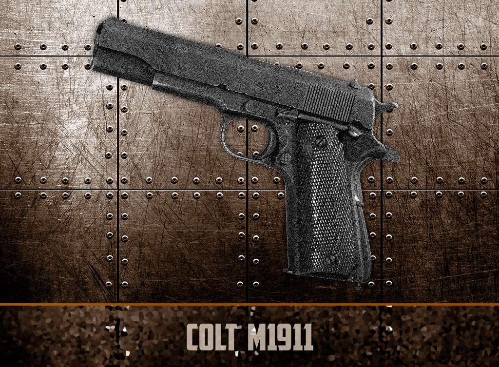 Colt M1911 a photo of the Colt M1911 world war II pistols