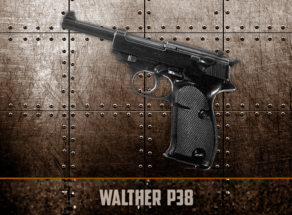 walther P38 pistol a photo of World War II Pistols showing the Walther P38