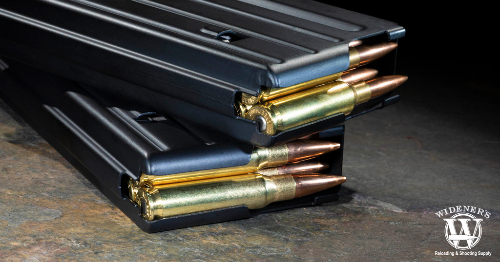 6.5 Creedmoor VS 308 ammo in magazines a photo comparing 6.5 Creedmoor VS 308 ammo in magazines